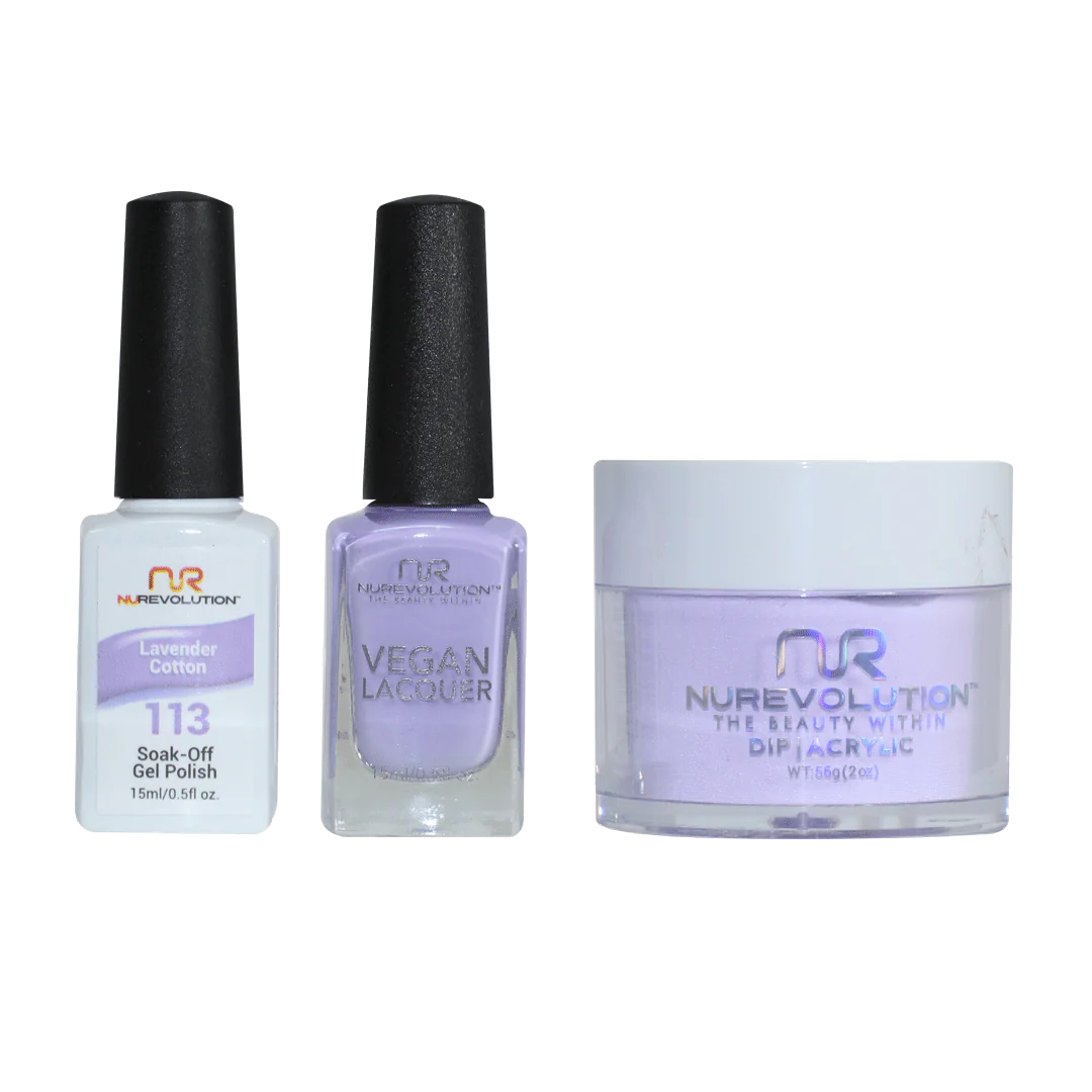 Trio set 113 Lavender cotton