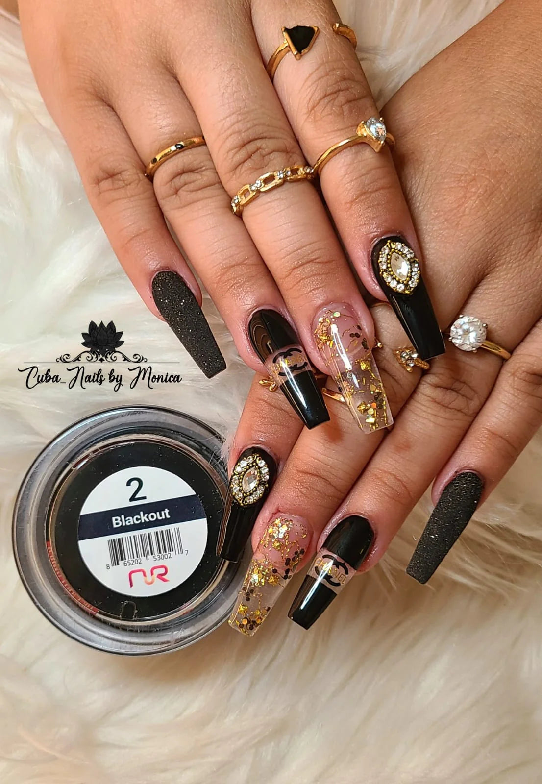Trio Dip/Acrylic Powder 002 Blackout