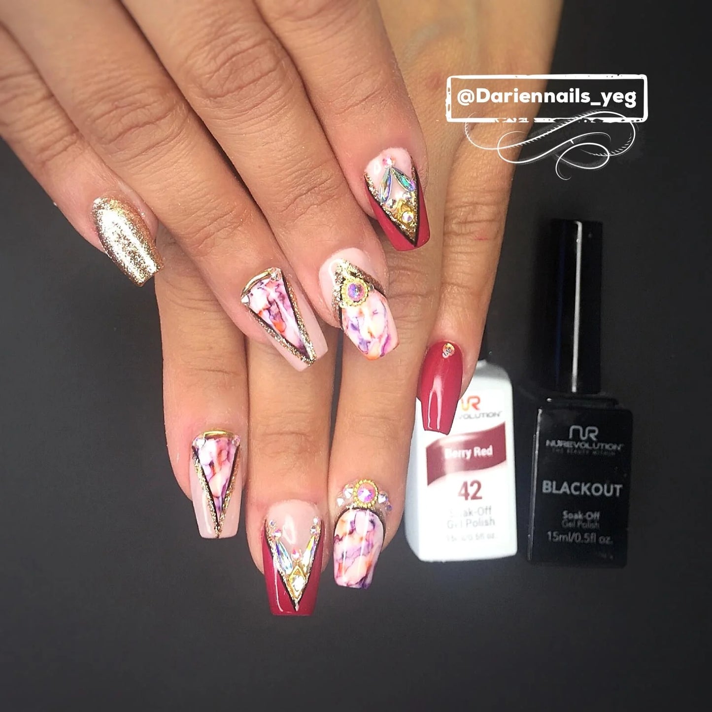 Trio set 042 Berry Red
