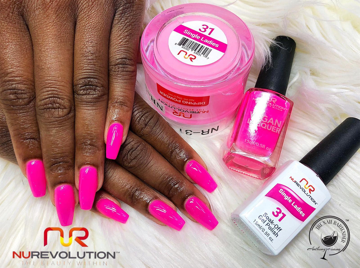 Trio Dip/Acrylic Powder 031 Single Ladies - Nurevolution UK