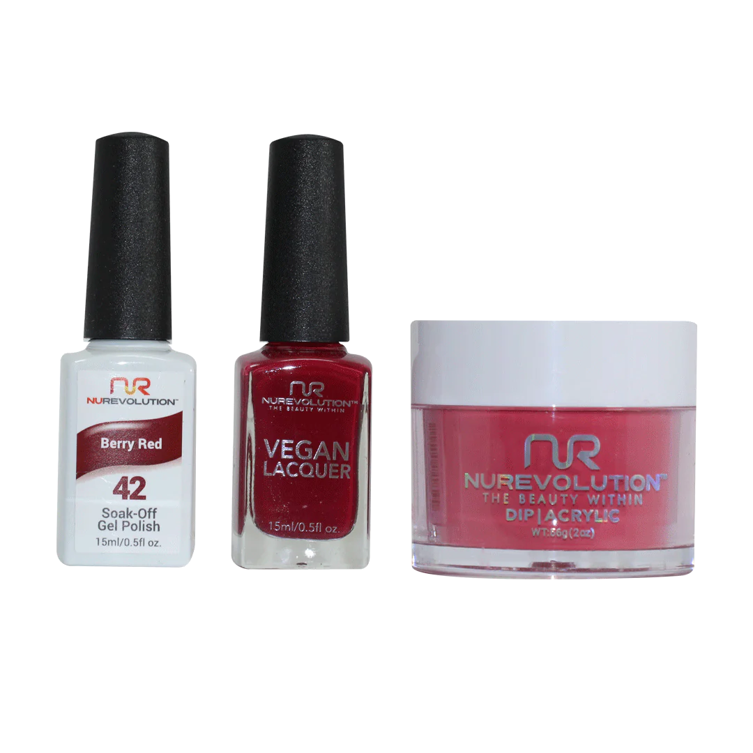 Trio set 042 Berry Red