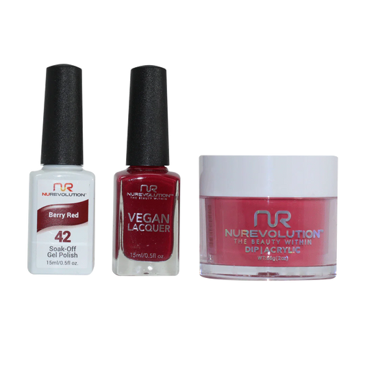 Trio set 042 Berry Red